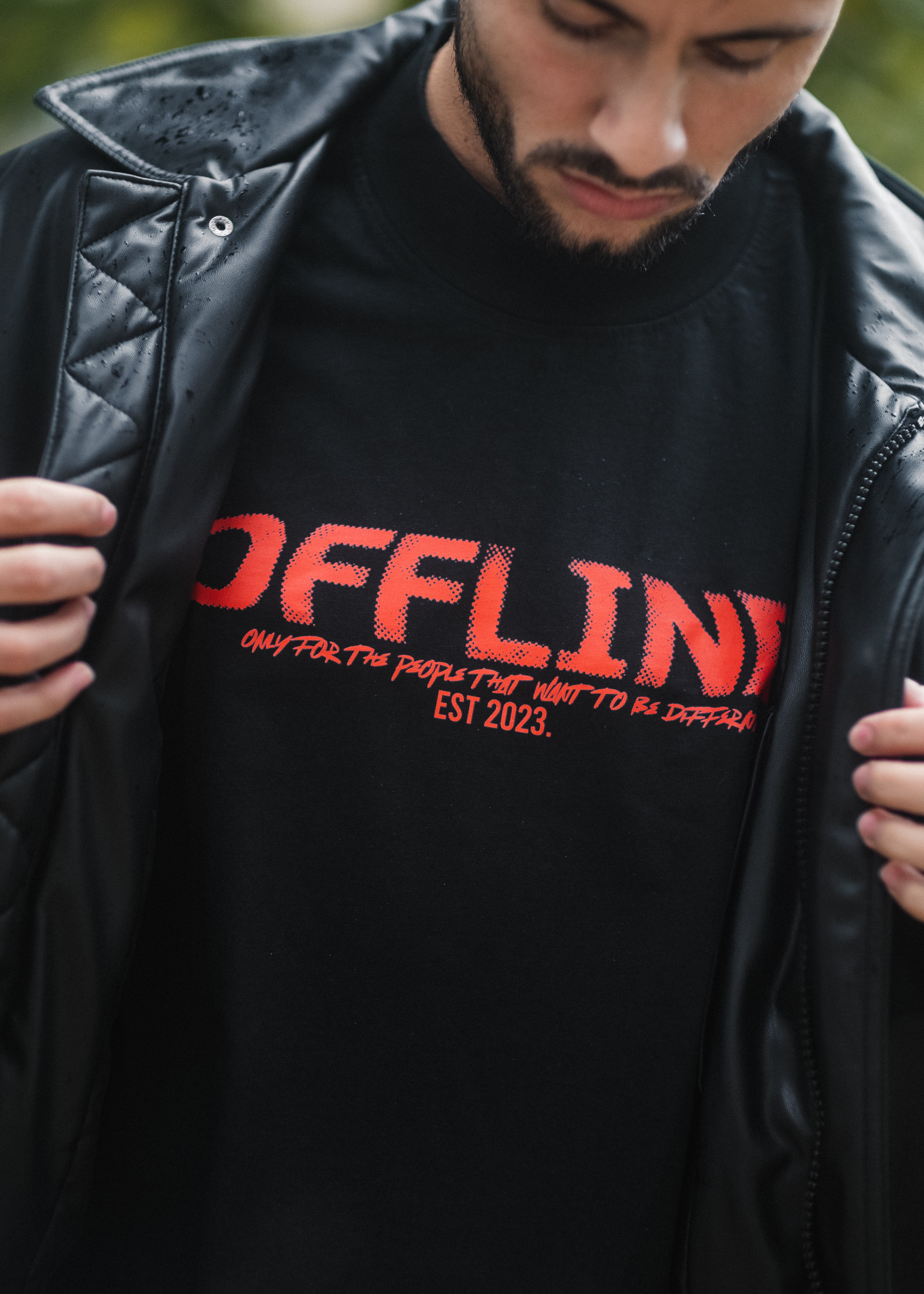 RED OFF DIFFERENT TEE