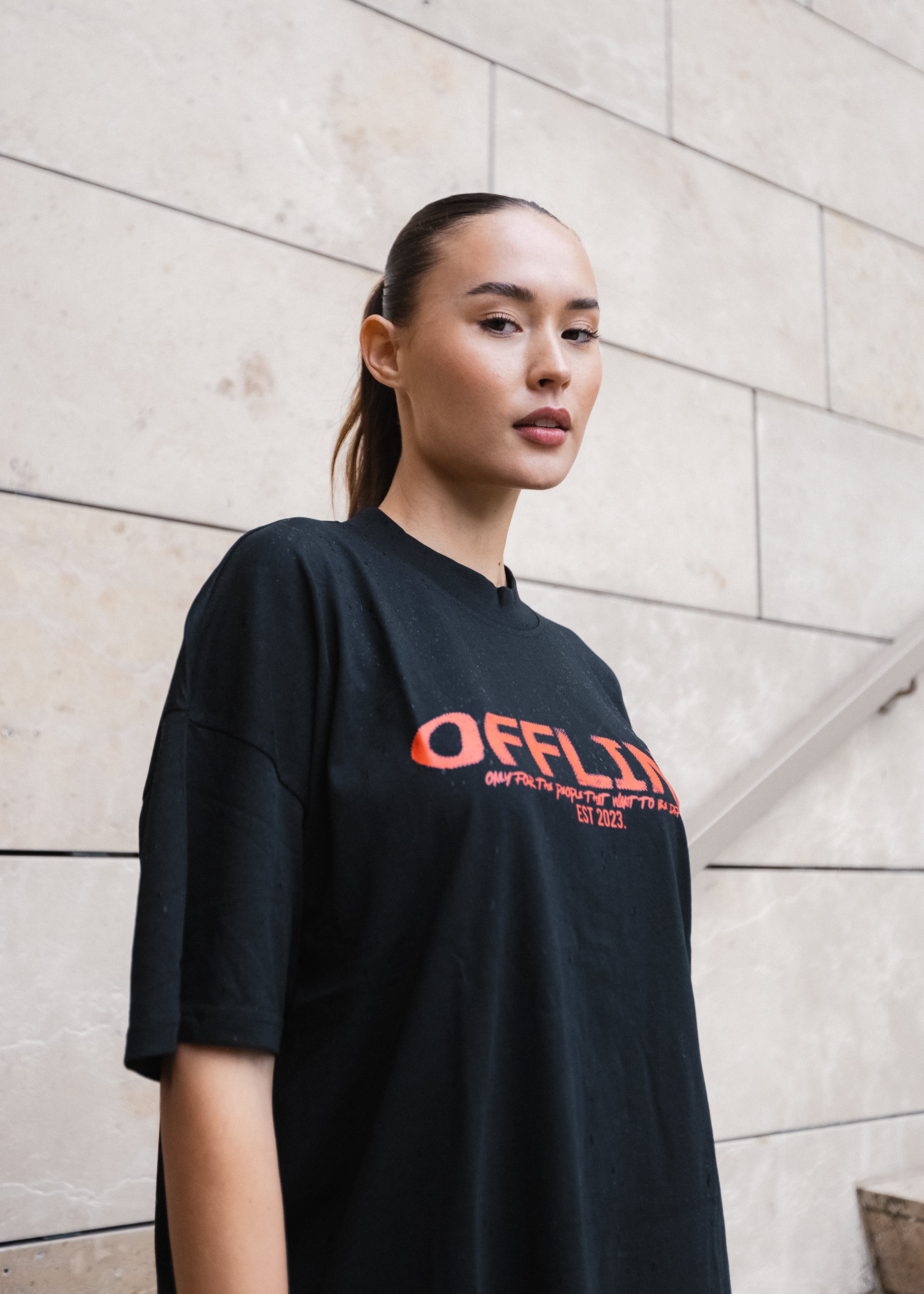 RED OFF DIFFERENT TEE