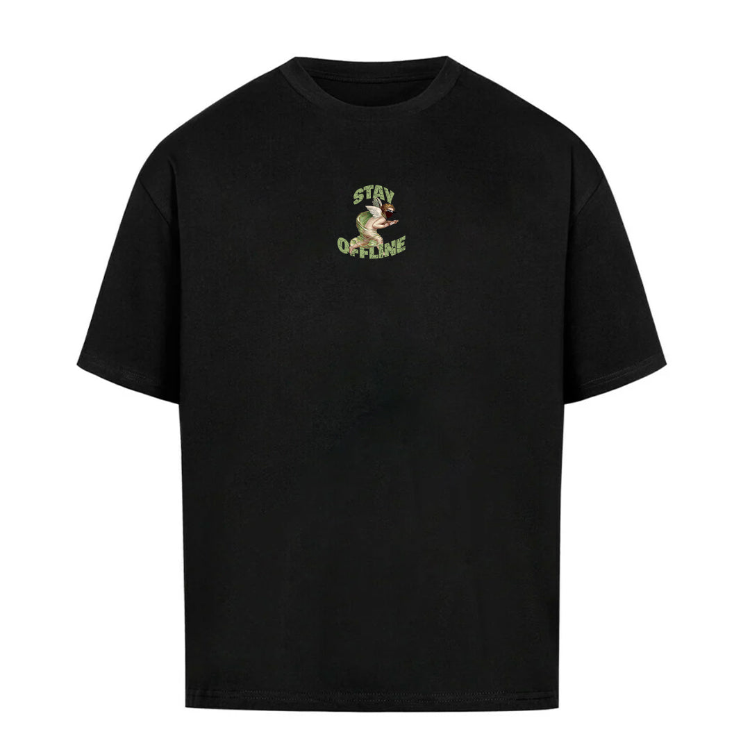 GREEN STAY OFFLINE  TEE
